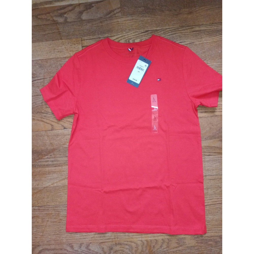 Boys Tommy Hilfiger Short Sleeve Tee Shirt Orange  Size L12-14
